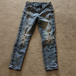 American Eagle Athletic Air flex Distressed Jeans Size 26x28